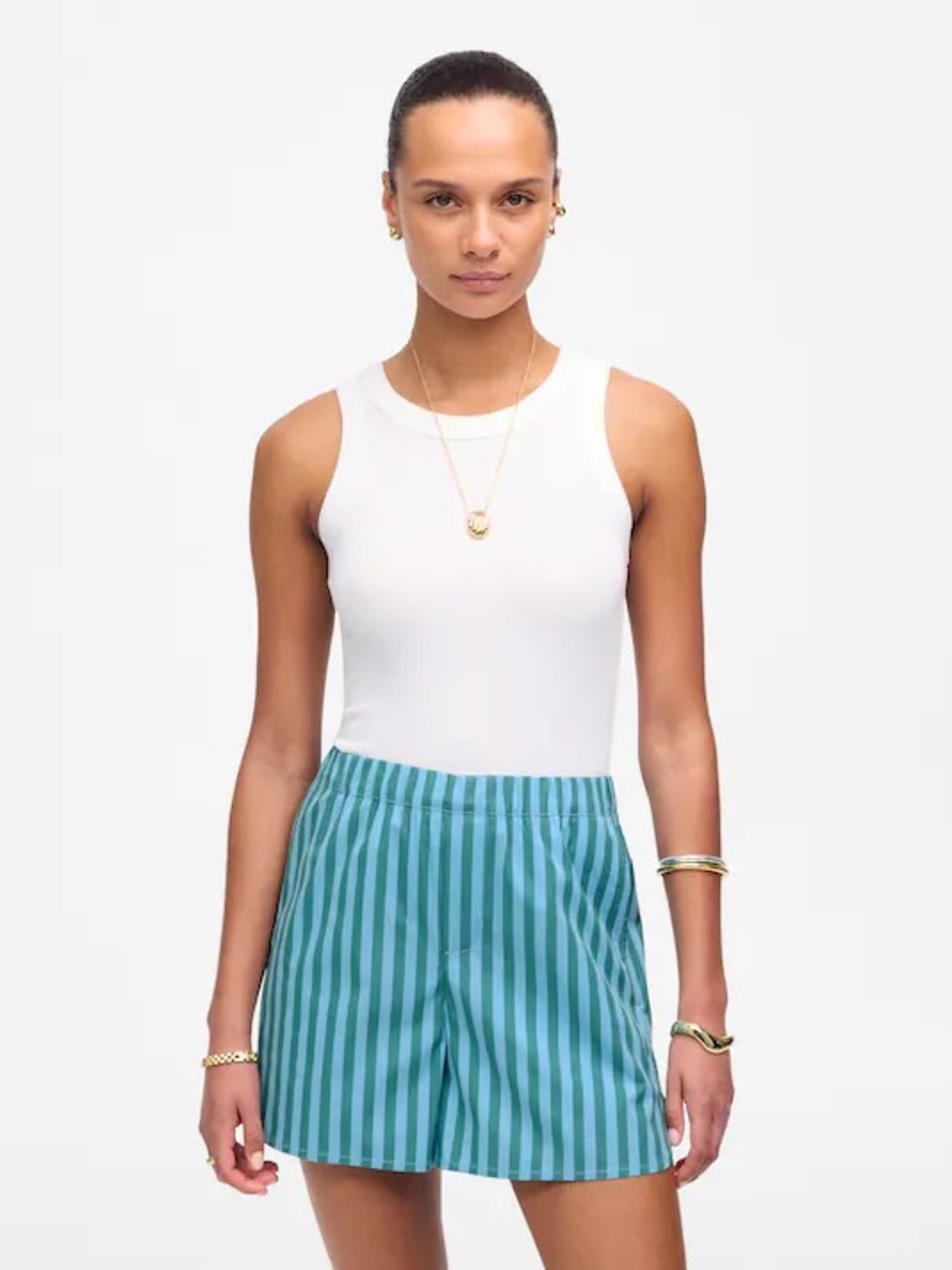 Madewell Striped Boxy Button-Up Shirt with Matching Shorts - Picture 10 of 16